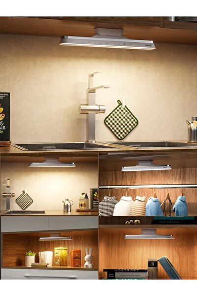 Baseus 42 LED Wireless Under Cabinet Lighting - Magnetic, Dimmable, USB-C Rechargeable