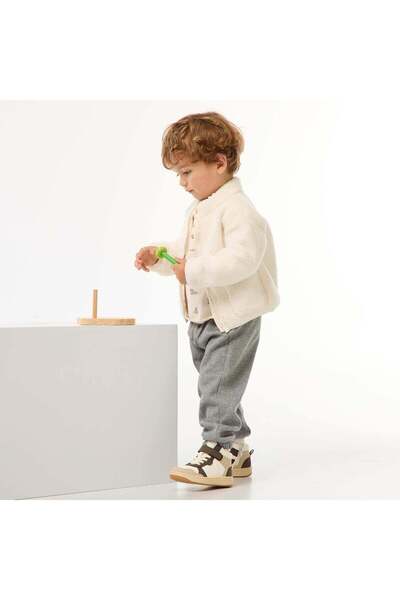 KİABİ Sherpa-Effect Zip-Up Vest WHITE