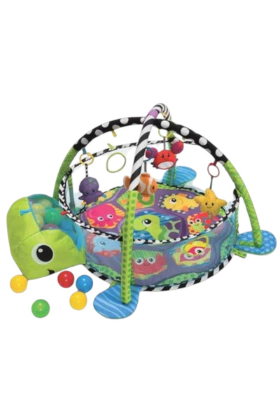Krista Loc de joacă cu saltea de activități și țarc de joacă pentru bebeluși cu 30 de mingi Broască Broască