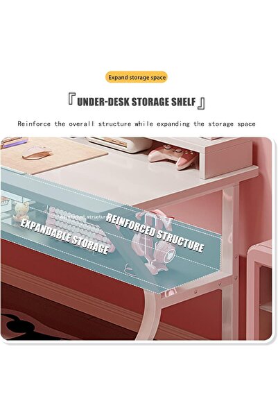 AZZHAAR Gaming Desktop Computer Desk,Home Office Desk,Versatile Gaming and Study Solution for Modern Homes