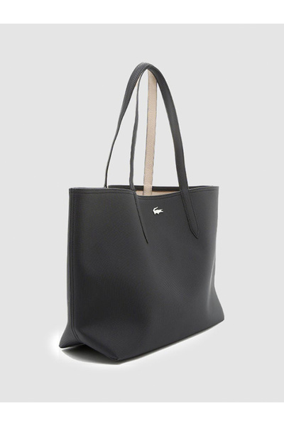 Lacoste Sport 双面双色托特包，黑色/米色