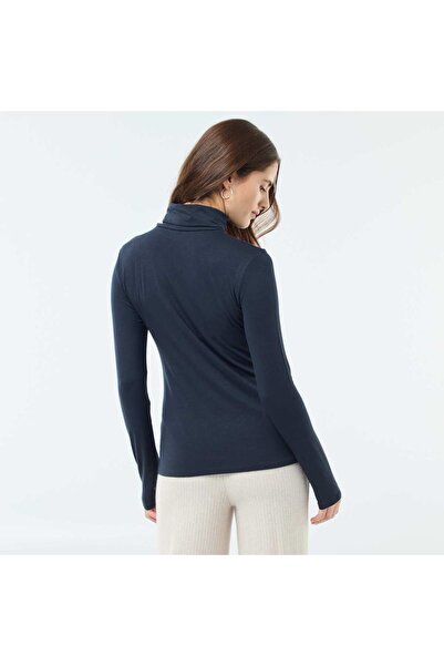 KİABİ Roll Neck Long Sleeve Top BLUE