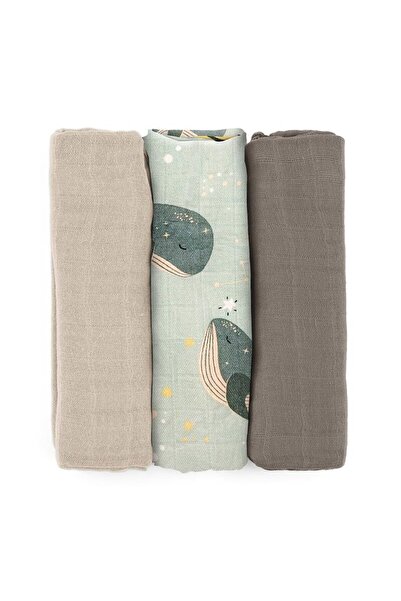 Petite&Mars Set 3 scutece, Petite&Mars, Din muselina de bambus, Hipoalergenice, 68 x 68 cm