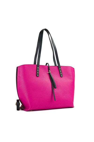 Posete Fagaras Isabelle Leather Purse - Fuchsia - Black, Casual Bag Made of G...