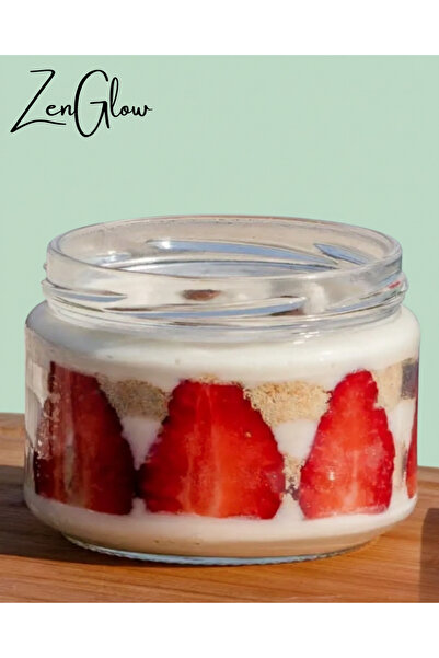 ZenGlow Set of 6 Magnolia Glass Glass Magnolia Pudding Colorful Lid Dessert Cup Bowl Set 330 Cc