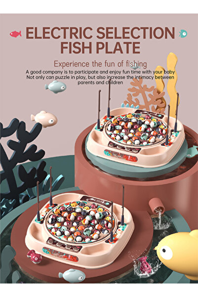 Generic Magnetic fishing toy With lights and music Fishing competition game Educational toys