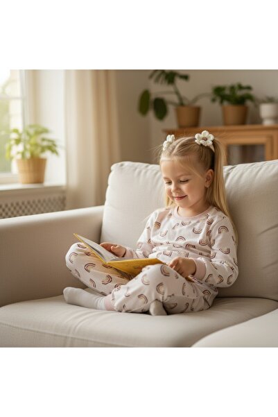 SeaBubbles Rainbow Patterned Girls' Pajama Set