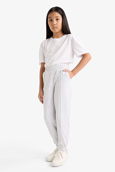 DeFacto Kız Çocuk Eşofman Alt X9036A6/GR400 OPTIC LT.GREY MELANGE
