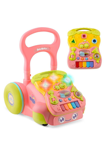 Goodway Premergător pentru bebeluși 2 în 1 educativ 2 în 1, roz, cu panou det...