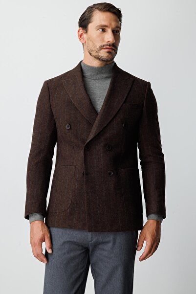 İgs ERKEK KİREMİT SLIM FIT / DAR KALIP GENİŞ KIRLANGIÇ CEKET