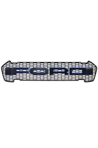 OEM Grila radiator negru mat cu contur albastru, leduri portocalii, Ford Rang...