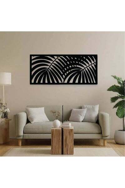 Story of candle Hikayat 'Leaves' Black Wooden Wall Painting