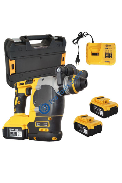 GB Ciocan rotopercutor fără fir, DDT-Fără perii, 20 V, 5 Ah, 1100 rpm, 4600 b...