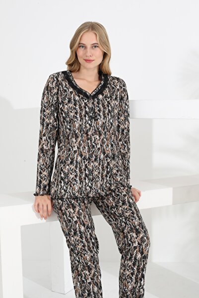 Etoile Σετ γυναικεία πιτζάμα με μακριά μανίκια Angelique 100% βαμβάκι 21519