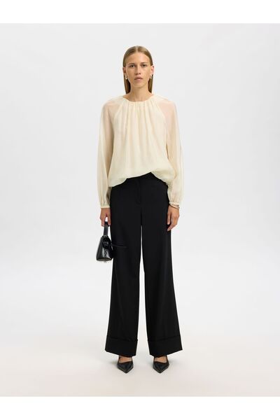 SELECTED Langarmbluse Semi-sheer