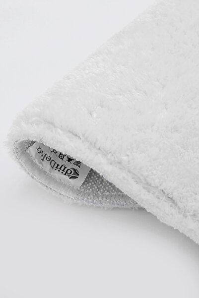 Dijidekor ΛΟΥΤΡΙΝΟ Οβάλ ΧΑΛΙ ΧΩΡΙΣ ΦΛΑΝΤΙΣΜΕΝΟ ΛΕΥΚΟ ΧΡΩΜΑ Σβήσιμο χαλάκι δαπέδου 60x200