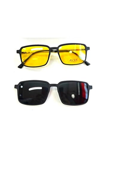 Avva Men's Sunglasses with 2129 C1 Polarized & Antifar Clips