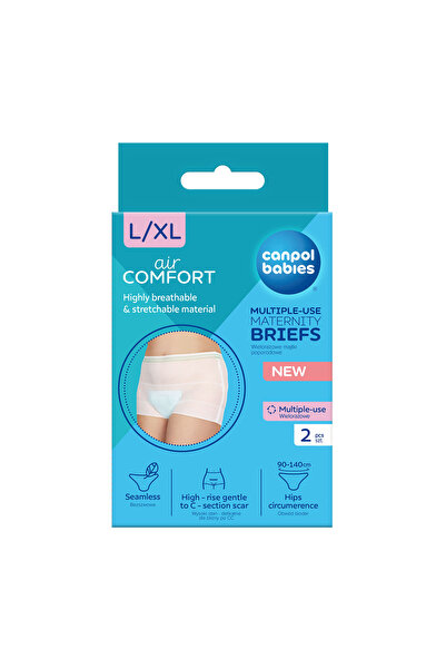 Canpol babies Set 2 chiloti reutilizabili pentru perioada de lauzie, Marimea L/XL, Alb