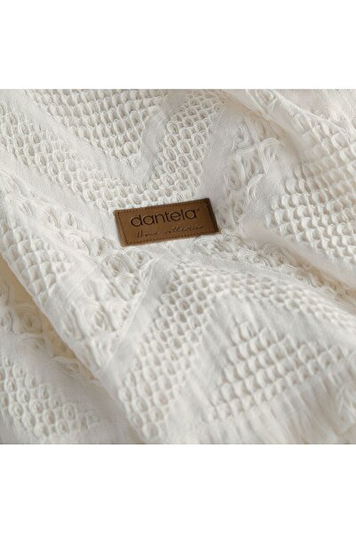 Dantela Carro Waffle Bedspread - Cream