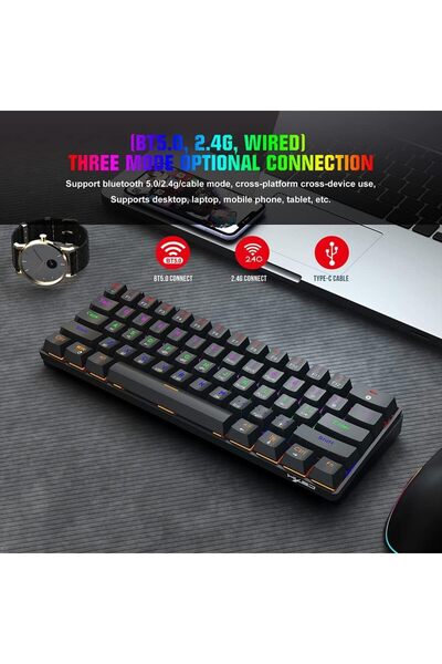 HXSJ L800 Mechanical Keyboard 3-mode 61 Keys RGB Keyboard