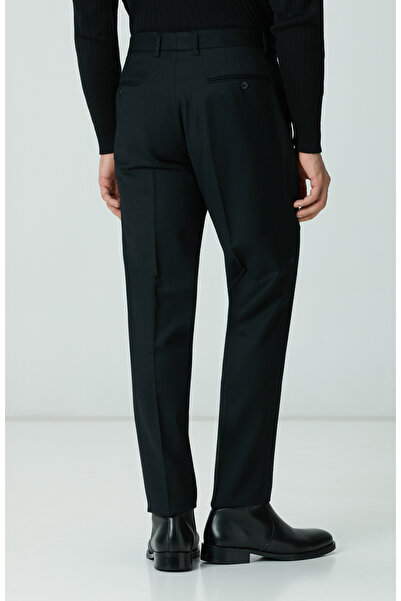 Network Siyah Kemerli Yün Karışımlı Pantolon