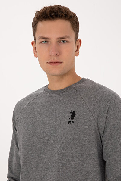 U.S. Polo Assn. Men's Anthracite Melange Basic Sweatshirt 50308103-Vr081