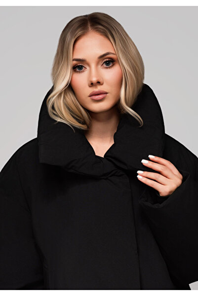 OMBRE Padded Women's Jacket with Stand Collar OW-JALP-0101 v1 - black