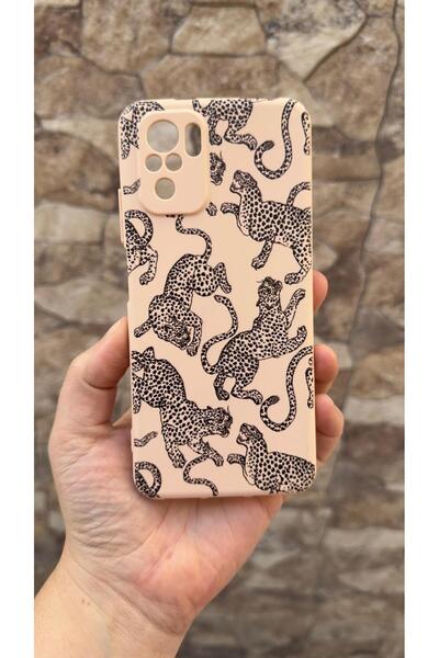 Vip Case Xiaomi Redmi Note 10 and 10S Compatible Leopard Pattern Silicone Shock Absorbing Classic Rubber Case 277