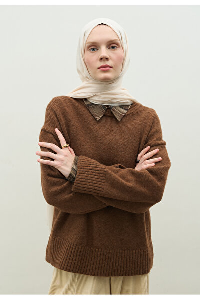 Fresh شال كشميري منسوج بلون الفيلديش