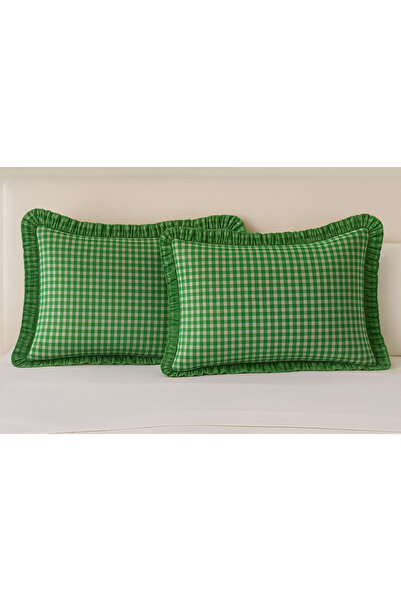 Belomia Home Collection Σετ 2 τεμαχίων Vintage Βαμβακερές Μαξιλαροθήκες με σχ...