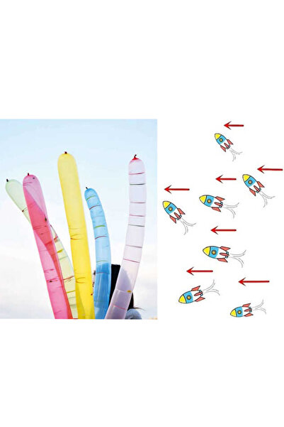 Mirific Party Set of 50 rocket balloons, multicolor, PPRJ1625
