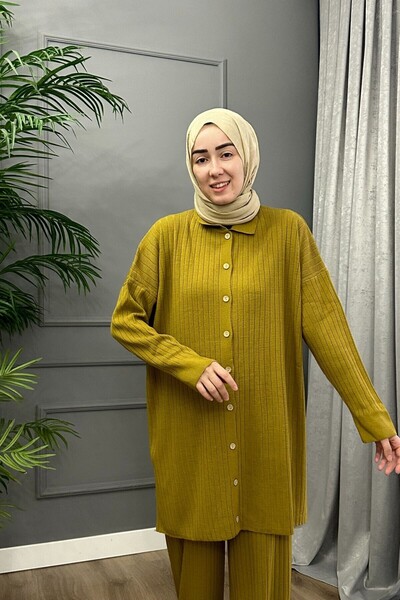 DÜĞMELİ TRİKO PANTOLON TAKIM