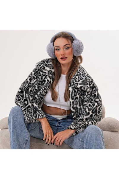 GÜZELLER Leopard Pocket Jacket Coat