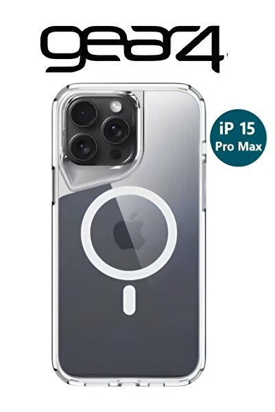 GEAR4 كفر حماية خلفيه لايفون 15 بروماكس، جراب حماية شفاف اصلي وقوي، كفر مقاوم لصدمات القوية.