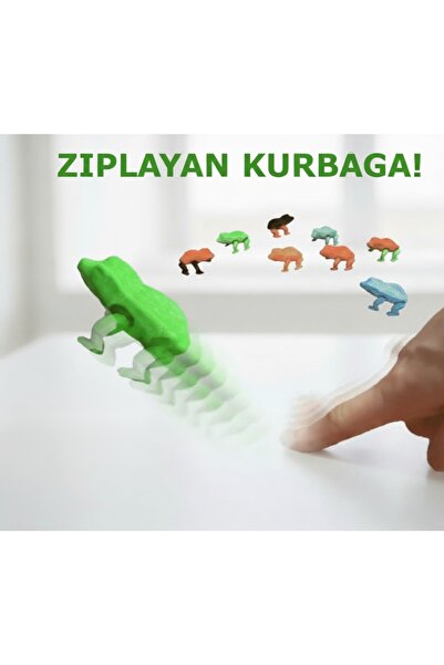 hivhestın 5'li Zıplayan Kurbağa Oyuncak Seti | 3D Baskı PLA | Karışık Renk Eğ...
