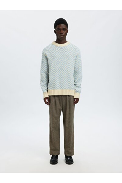 SELECTED Pullover mit Rundhalsausschnitt Print