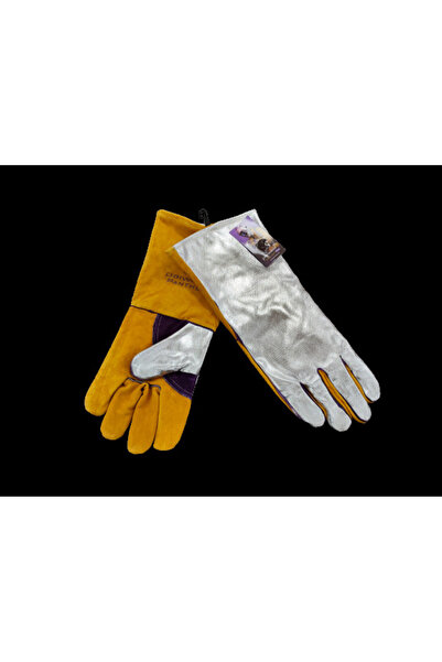 PARWELD Heat-resistant welding gloves, leather and aluminum, size L