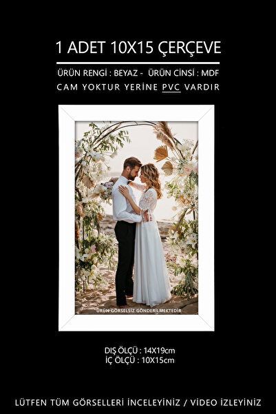 bymat 1 Adet 10x15 Çerçeve - Fotoğraf Çerçevesi - Klasik Çerçeve - Mini Çerçe...