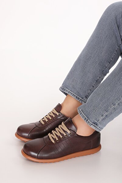 Gondol Εσωτερικά και εξωτερικά από γνήσιο δέρμα καθημερινά άνετα παπούτσια casual Pelotaz καφέ