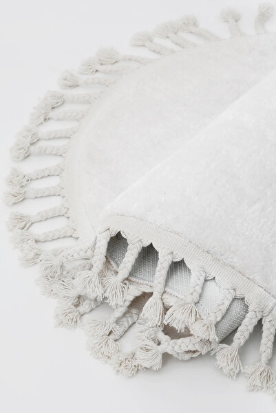 Dijidekor ΛΟΥΤΡΙΝΟ Οβάλ ΧΑΛΙ ΜΕ ΦΛΑΝΤΙΣΜΕΝΟ ΛΕΥΚΟ ΧΡΩΜΑ Σβήσιμο 200x300 (6 τετραγωνικά μέτρα)