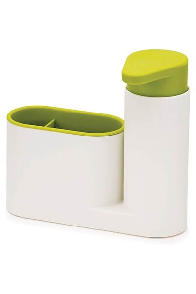 OEM 2-in-1 dispenser + sponge holder for kitchen sink, white & green, 18 x 16...
