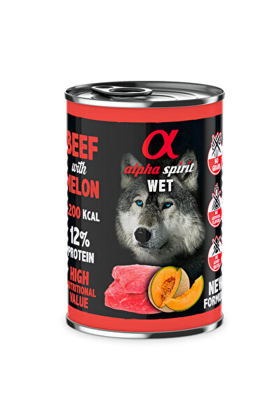 Alpha Spirit Beef With Melon Adult Wet Dog Food 400G
