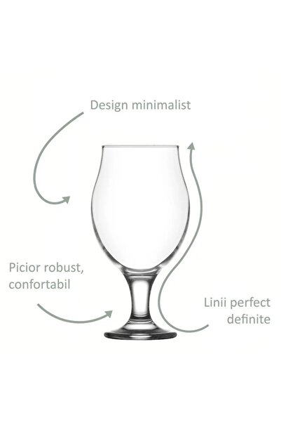 EFE UNIVERSE Set of 6 stemmed glasses 570 ml Angelina for beer and cocktails