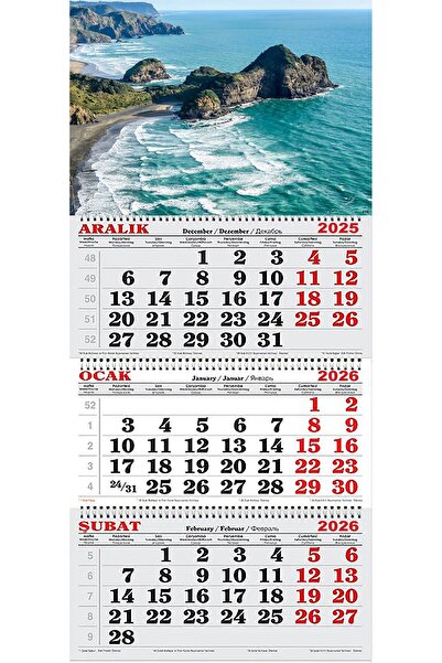 GENC DIJITAL BASKI 2026 Yılı Gemici Takvimi- Güney Okyanusu YENİ ZELANDA