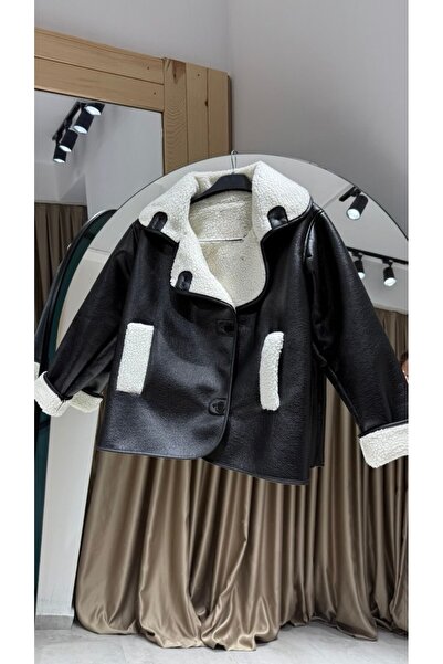 D'RECCY Women's Oversized Jacket with Fur Inside