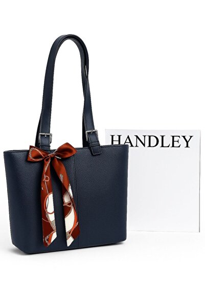 Handley GEANTĂ DE UMĂR DE LUX CU CAPACITATE MARE CU DETALII DE FULAR