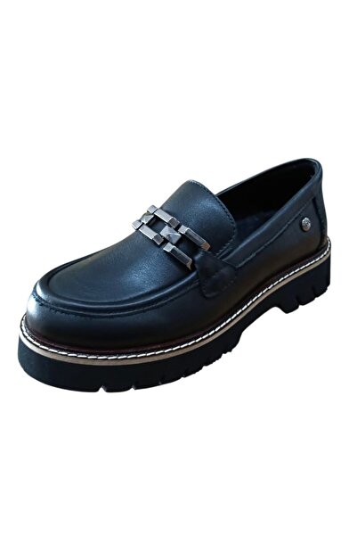 Mammamia D25Ka-3235 Women's Genuine Leather Buckle Casual Loafer Casual Shoes