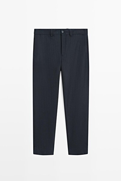 Massimo Dutti Çift çizgili flanel pantolon