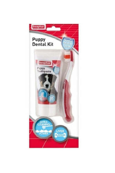 Beaphar مجموعة أدوات أسنان الجراء 50 جرام
