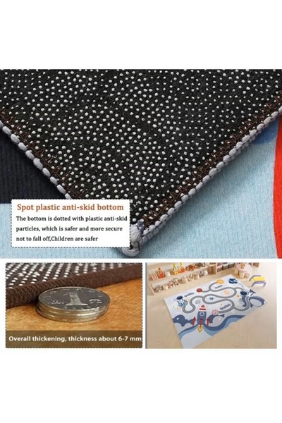 Generic Children Play Mat Non-Slip Learning Play Game Area Rug Educational Play Rug Kids Carpet (80 * 120cm)